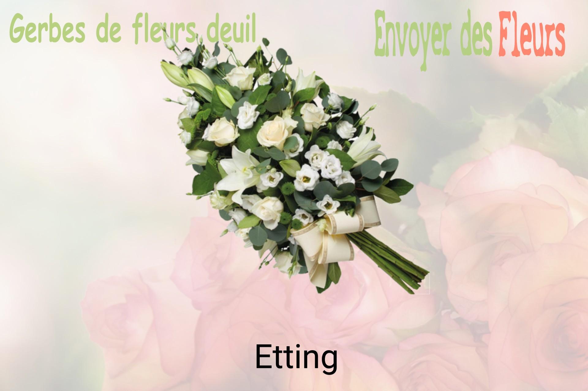 Gerbe de fleurs de deuil livrée à Etting